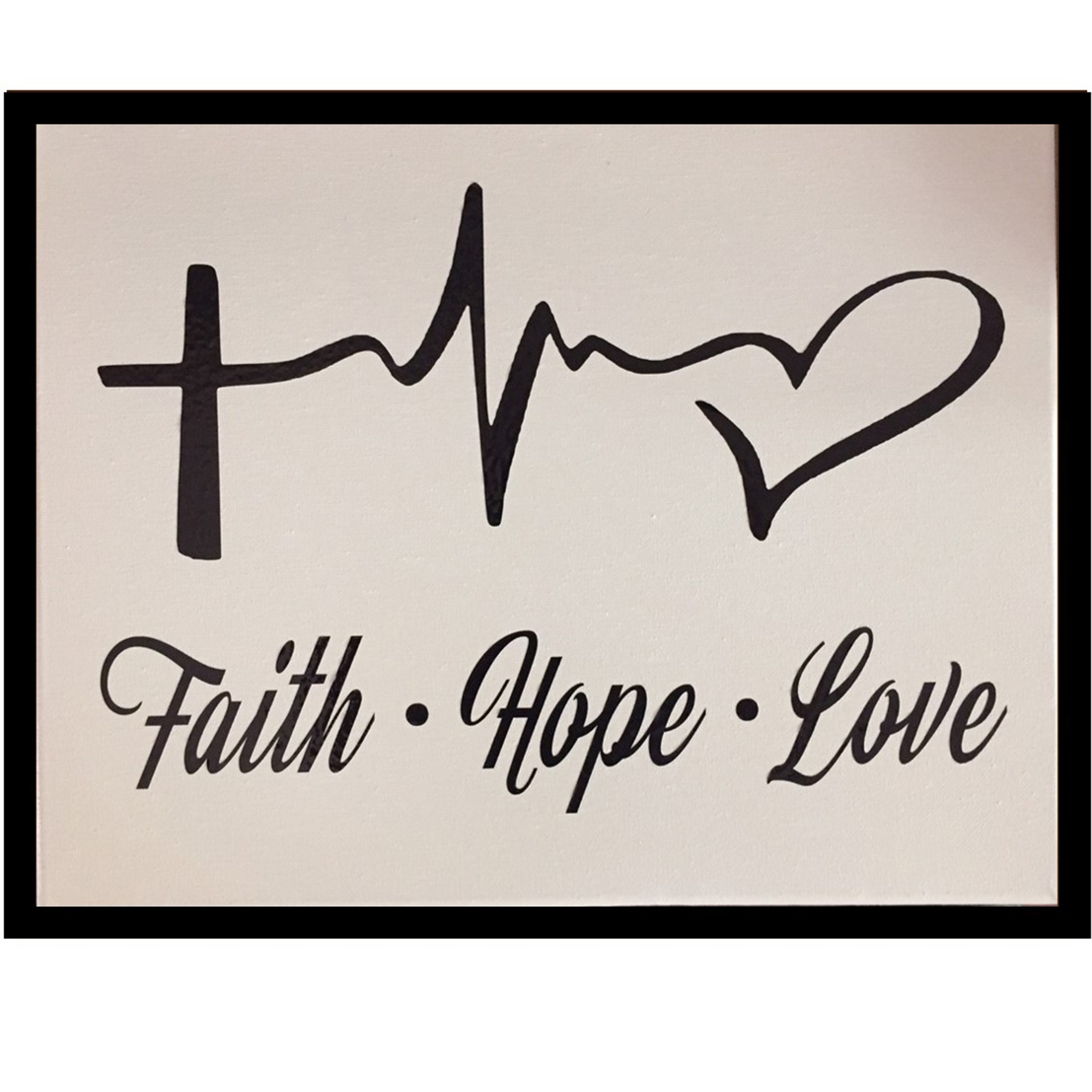 Faith Hope Love Canvas sign